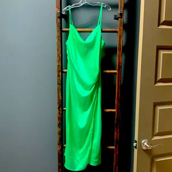 satin neon green dress Lady Black Tie - Greyson Gown - Strapless Satin Dress main image 1